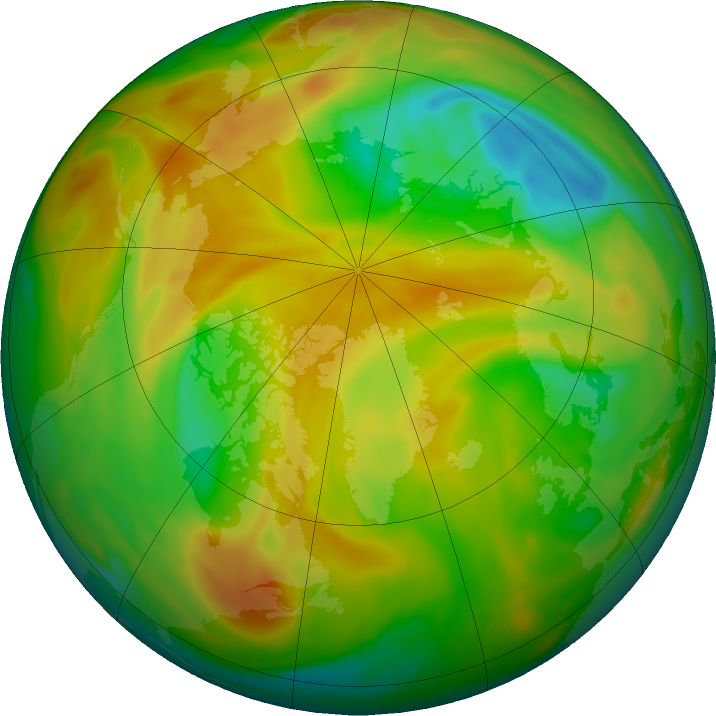 Arctic ozone map for 22 April 2020